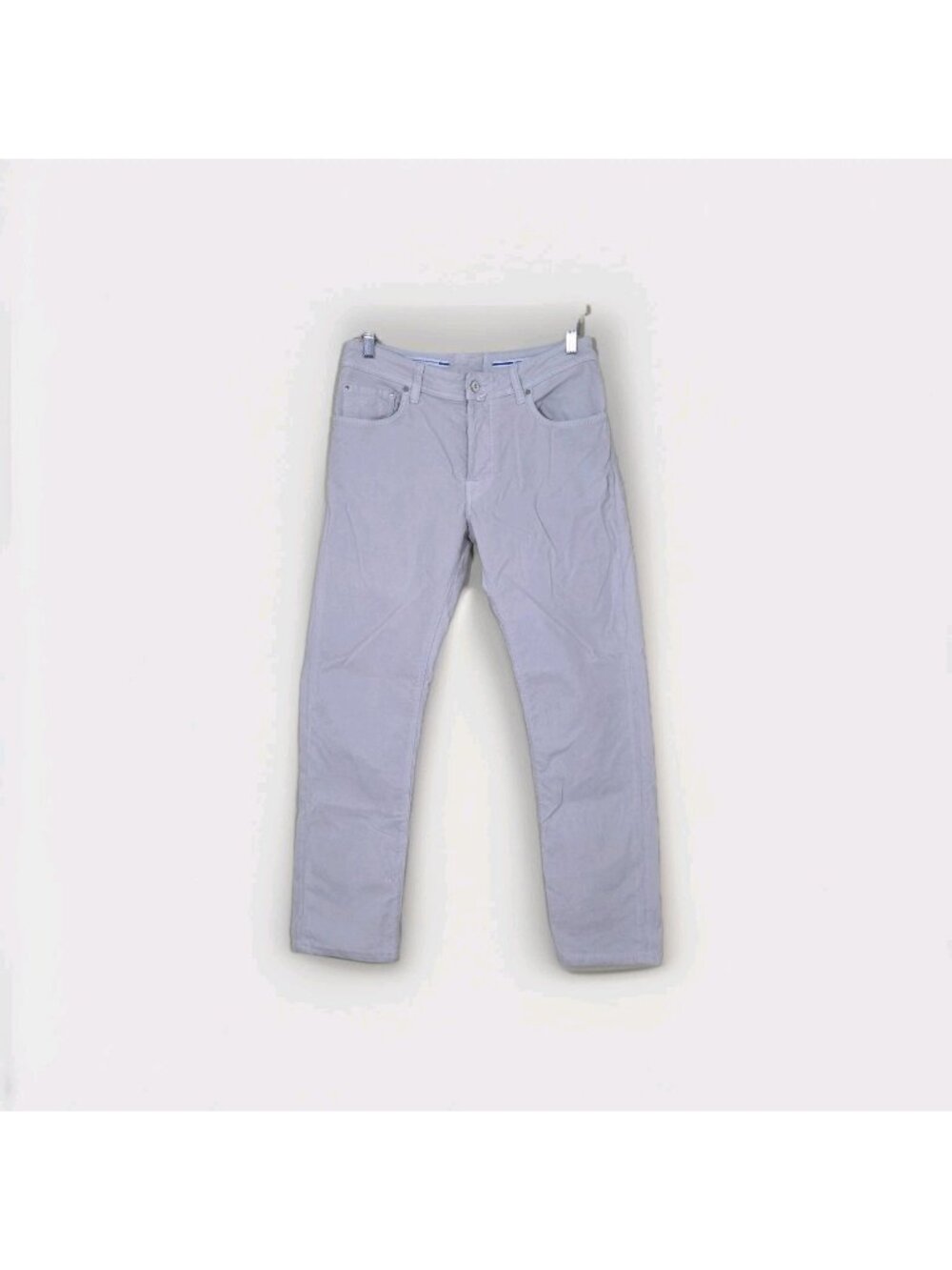 Jacob Cohen Bard Corduroy Pants Mens 32x29 Dove Gray Slim Fit Italy Luxury Edgy